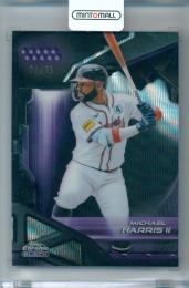 2026 Topps Chrome Black Michael Harris Ⅱ #184 Base Purple Wave Refractor Parallel【27/75】 Braves