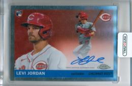 2025 Topps Chrome Platinum Anniversary Levi Jordan #CPA-LEJ Chrome Platinum Autograph Card Reds