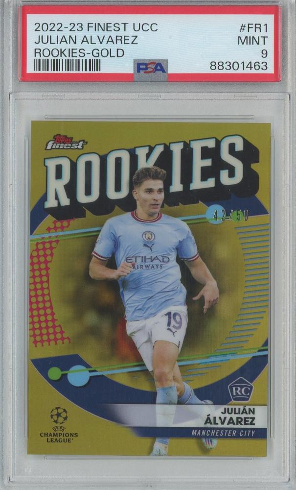 06/75 フリアンアルバレス TOPPS FINEST SOCCER JULIAN ALVAREZ MANCHESTER CITY マンチェスターシティ