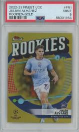 2022-23 Topps Finest UEFA Club Competitions Soccer Julian Alvarez Finest Rookies/#FR-1【42/50】【PSA9】 Manchester City