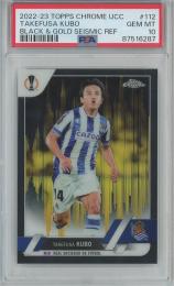 2022-23 Topps Chrome UEFA Champions League Takefusa Kubo Base/Black&Gold Seismic Refractor/#112【7/30】【PSA10】 Real Sociedad