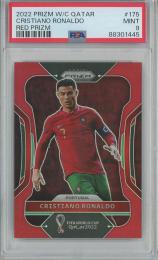 2022 Panini Prizm FIFA World Cup Qatar Soccer Cristiano Ronaldo Base/Red Prizm/#175【396/399】【PSA9】 Portugal