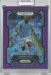 2023-24 PANINI PRIZM PREMIER LEAGUE SOCCER Jeremy Doku Base/Purple Mojo Prizms/#11【5/25】 Manchester City
