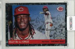 2025 TOPPS Chrome Platinum Anniversary Elly De La Cruz Platinum Toile Cream Black Refractors #4【05/10】 Cincinnati Reds
