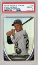2013 TOPPS Bowman Platinum Nolan Arenado Chrome Prospects Refractor #40【PSA10】《Gem-MINT》Colorado Rockies