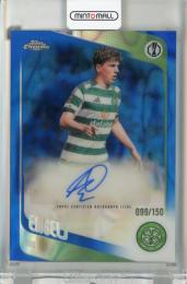 2025-26 Topps Chrome UEFA Club Competitions Arne Engels Autographs Blue Lava Refractors #CAEN【099/150】