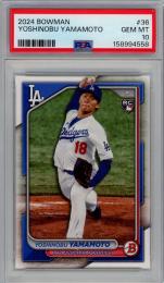 2024 TOPPS BOWMAN Yoshinobu Yamamoto #36【PSA10】 Los Angeles Dodgers