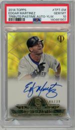 2014 TOPPS Tribute Edgar Martinez Tribute to the Pastime Autographs Yellow #TPT-EM 30枚限定【06/30】【PSA10】《Gem-MINT》Seattle Mariners