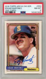 2016 TOPPS Archives Signature Series Edgar Martinez Autograph #553【32/36】【PSA8】《Near MINT-MINT》Seattle Mariners