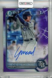 2022 Topps Bowman Curtis Mead Chrome Prospect Autographs Purple #CPA-CM 1st【164/250】 Tampa Bay Rays