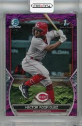 2023 Topps Bowman Hector Rodriguez Chrome Prospects Fuchsia Lunar Crater #BCP-95 1st【035/199】 Cincinnati Reds