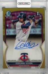 2023 Topps Bowman Edouard Julien Chrome Prospect Autographs Gold #CPA-EJ 1st【30/50】 Minnesota Twins