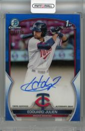 2023 Topps Bowman Edouard Julien Chrome Prospect Autographs Blue #CPA-EJ 1st【134/150】 Minnesota Twins