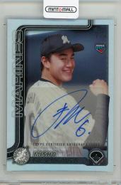 2025 TOPPS NPB 西川史礁 直筆サインカード【1st No. 1/4】《製造段階でのカット不良(裏面)あり》 千葉ロッテマリーンズ