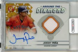 2023 Topps Pristine Jeremy Pena Around the Diamond Autograph Relics Gold Refractors #ADRJP【08/50】《初期不良あり》