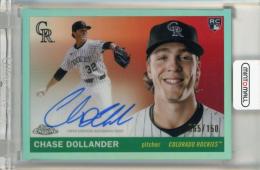 2025 Topps Chrome Platinum Anniversary Chase Dollander Autographs Aqua Refractors RC #CPADO【065/150】