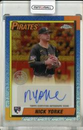 2025 Topps Series 2 Nick Yorke 1990 Topps Silver Pack Chrome Autographs Gold Refractors【20/50】 Pittsburgh Pirates