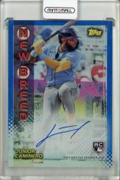 2024 Topps Archives Junior Caminero 1999 New Breed Autographs Blue Foilboard【23/25】 Tampa Bay Rays