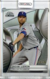 2025 Topps Chrome Black Jacob DeGrom Base Refractors【199/199【Last Number!!】】 Texas Rangers
