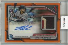 2024 Bowman Chrome Jordan Lawlar Autograph Relics Orange Refractors【02/25】 Arizona Diamondbacks