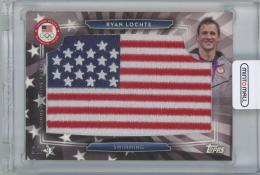 2016 TOPPS U.S. Olympic Team USA Flag Patch Commemorative Relics / RYAN LOCHTE(Swimming) 【58/99】