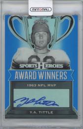 2017 LEAF Metal Sports Heroes Award Winners Prismatic Blue / Y.A. TITTLE(New York Giants) 【2/7】