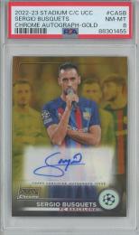 2023 Topps Stadium Club Chrome UCC Sergio Busquets Chrome Autograph/Gold/#CASB【42/50】【PSA8】 FC Barcelona