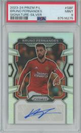 2023-24 PANINI PRIZM PREMIER LEAGUE SOCCER Bruno Fernandes Signature/Silver/#SBF【3/25】【PSA9】 Manchester United