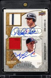 2009 Upper Deck Ballpark Collection #PJ Jonathan Papelbon/Derek Jeter Dual Jersey Autographs【10/10】
