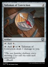 【M3C】【ENG】【リップル・Foil】《確信のタリスマン/Talisman of Conviction》