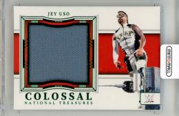 2024 PANINI National Treasures WWE Jey Uso Colossal Mat Materials Emerald #5【4/5】