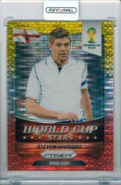 2014 Panini Prizm World Cup Steven Gerrard #12 World Cup Stars Yellow and Red Pulsar Prizms Parallel