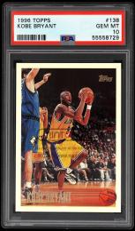 1996-97 Topps #138 Kobe Bryant RC【PSA GEM MT 10】 Los Angeles Lakers