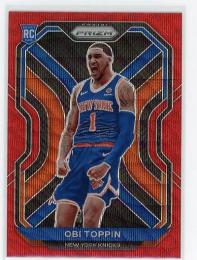 2020-21 Panini Prizm	Obi Toppin	Red Ruby Wave　Rc