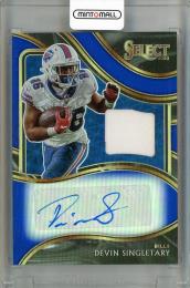 2020 PANINI Select Signature Memorabilia Prizm Blue Devin Singletary Buffalo Bills 【03/75】