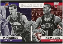 2012-13 Panini Matching Numbers #20 Derrick Rose/Goran Dragic