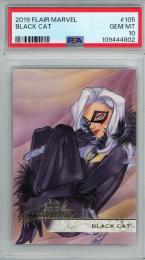 2019 Upper Deck Flair Marvel Black Cat #105【PSA10】