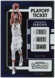 2021-22 Panini Contenders Playoff Ticket #2 Domantas Sabonis 002/249