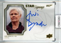 2021 Upper Deck James Bond Villains and Henchmen Judi Dench as M Star Signings #SSJD Auto