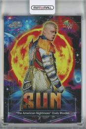 2026 Topps Cosmic Chrome WWE "The American Nightmare" Cody Rhodes Planetary Pursuit Sun #PPS1
