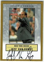 2000-01 Fleer Glossy  Jeff Van Gundy Coach's Corner Autograph