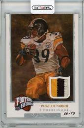 【表面上部微白欠けあり】2008 UPPER DECK Football Heroes Willie Parker Game Used Memorabilia【69/75】