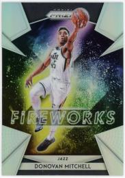 2018-19 Panini Prizm Fireworks Prizms Silver #16 Donovan Mitchell