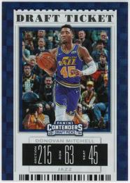 2019-20 Panini Contenders Draft Picks Draft Hyper Ticket #16 Donovan Mitchell 22/75