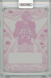 2022 LEAF Exotic Football Aidan O' Connell Magenta Peacock Plate【1of1】