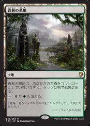 【DOM】【JPN】【Foil】《森林の墓地/Woodland Cemetery》プレリリース
