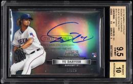 2012 Bowman Sterling #YD Yu Darvish Rookie Autographs Black Refractors【14/25】【BGS GEM MINT 9.5】 Texas Rangers