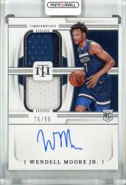 2022-23 Panini National Treasures Basketball Wendell Moore Jr. Rookie Dual Material Autographs #26 RC【76/99】 Minnesota Timberwolves