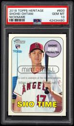 2018 Topps Heritage #600 Shohei Ohtani Nickname Variation【PSA GEM MT 10】 Los Angeles Angels