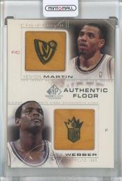 2000-01 SP Game Floor Kenyon Martin/Chris Webber Authentic Floor Combos #C7 New Jersey Nets/Sacramento Kings